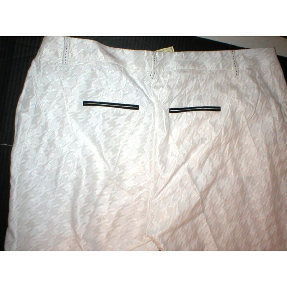NWT $168 MYNT 1792 Womens Plus White Pants Office 24W Houndstooth 24 W Tall - Picture 7 of 9